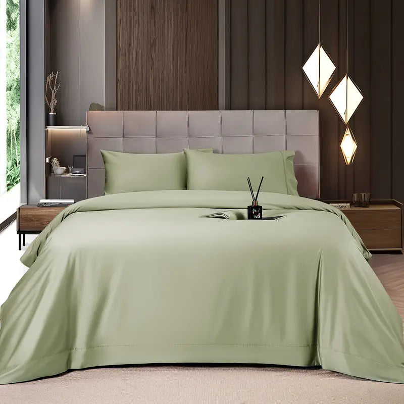 Shilucheng Bamboo Fiber Bed Sheet Set, 4/6 pieces, cool and breathable.
