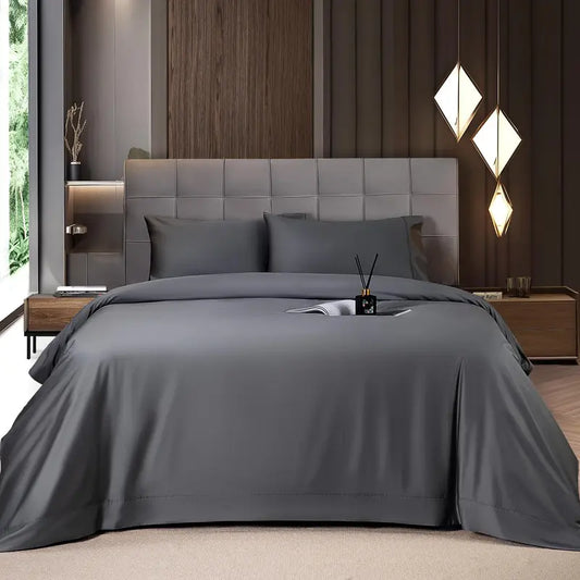 Shilucheng Bamboo Fiber Bed Sheet Set, 4/6 pieces, cool and breathable.