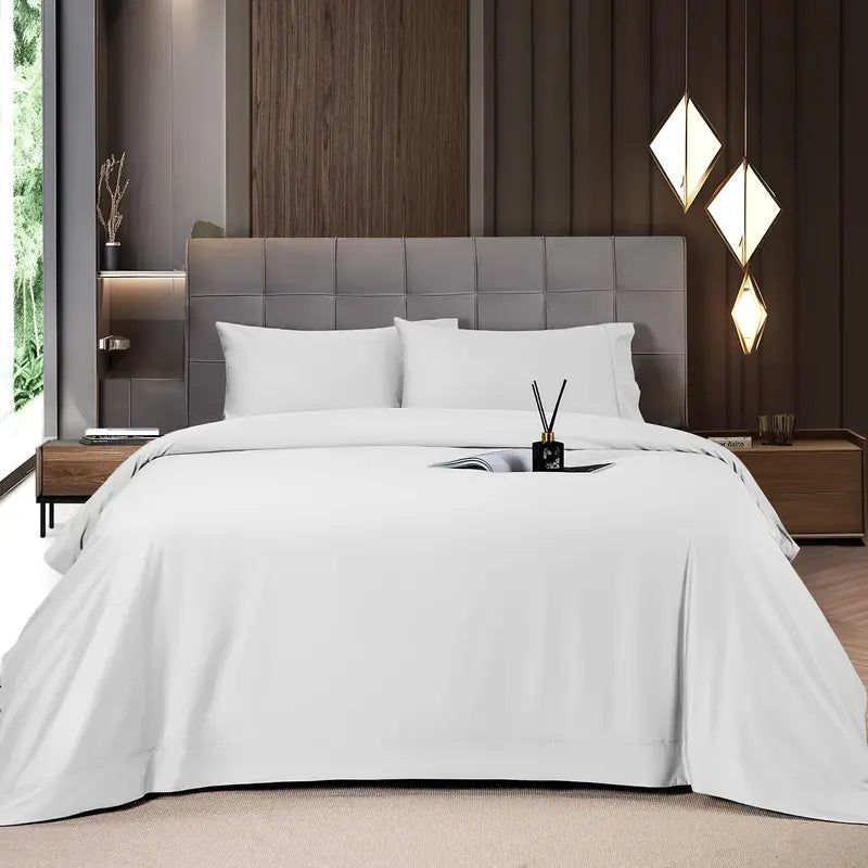 Shilucheng Bamboo Fiber Bed Sheet Set, 4/6 pieces, cool and breathable.