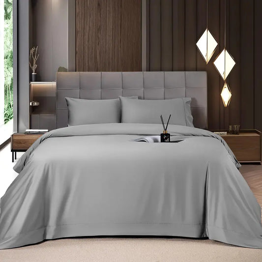Shilucheng Bamboo Fiber Bed Sheet Set, 4/6 pieces, cool and breathable.