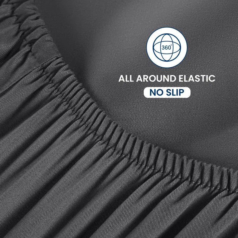 Shilucheng Bamboo Fiber Bed Sheet Set, 4/6 pieces, cool and breathable.