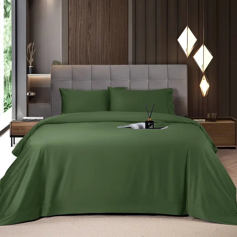 Shilucheng Bamboo Fiber Bed Sheet Set, 4/6 pieces, cool and breathable.